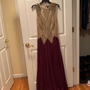 J Mendel gown NWOT red and gold